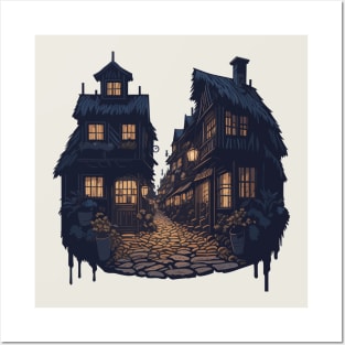 Houses in the style of a fairy tale Posters and Art